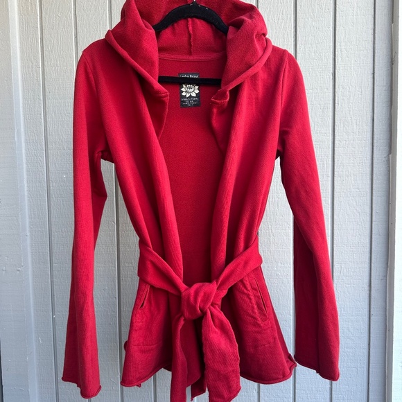 Lucky Brand Jackets & Blazers - NWOT Lucky Brand Y2K Belted Cotton Jacket w/Hood | Women's M